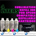 4 Liters sublimation Refill Ink for Epson Compatible Refillable