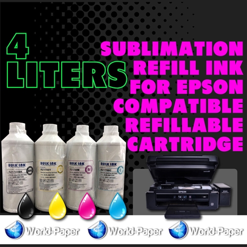 4 Liters sublimation Refill Ink for Epson Compatible Refillable