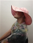 Abby Pink Paper Straw Hat