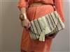 Ray Straw Clutch Brown Tones