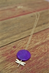 Dragonfly Necklace Purple