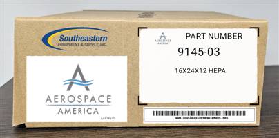 Aerospace America OEM Part # 9145-03 16x24x12 HEPA
