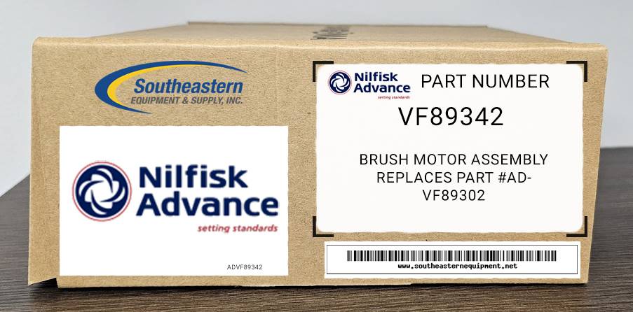 Advance OEM Part # ADVF89342 Brush Motor Assembly replaces part #VF89302