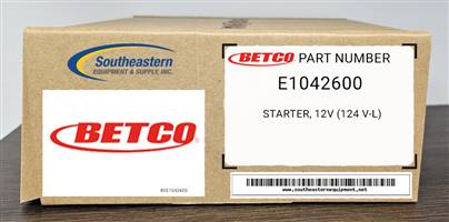 Betco OEM Part # E1042600 Starter, 12V (124 V-L)