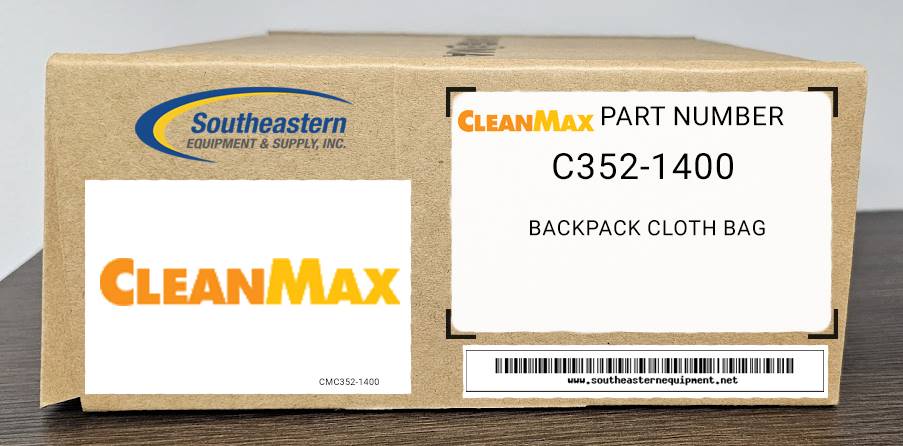 CleanMax OEM Part # C352-1400 Backpack Cloth Bag