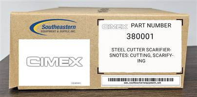 Cimex OEM Part # 380001 Steel Cutter Scarifiers (for CM/SC 38)