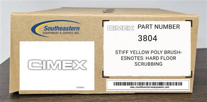 Cimex OEM Part # 3804 Stiff Yellow Poly Brushes (for CM/SC 38)