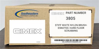 Cimex OEM Part # 3805 Stiff White Nylon Brushes (for CM/SC 38)