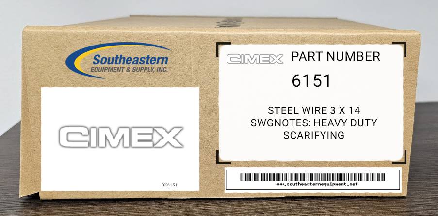 Cimex OEM Part # 6151 Steel Wire 3 X 14 Swg