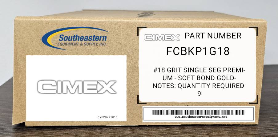 Cimex OEM Part # FCBKP1G18 #18 Grit Single Seg Premium - Soft Bond Gold (for DF/HD 48)