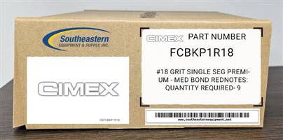 Cimex OEM Part # FCBKP1R18 #18 Grit Single Seg Premium - Med  Bond Red (for DF/HD 48)