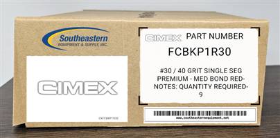 Cimex OEM Part # FCBKP1R30 #30 / 40 Grit Single Seg Premium - Med Bond Red (for DF/HD 48)
