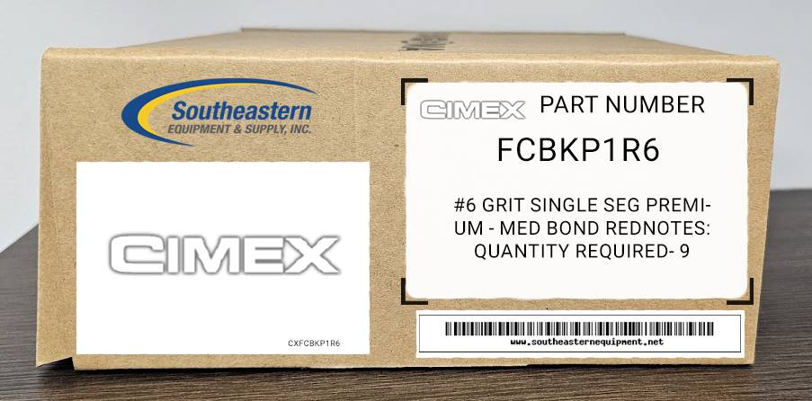 Cimex OEM Part # FCBKP1R6 #6 Grit Single Seg Premium - Med  Bond Red (for DF/HD 48)