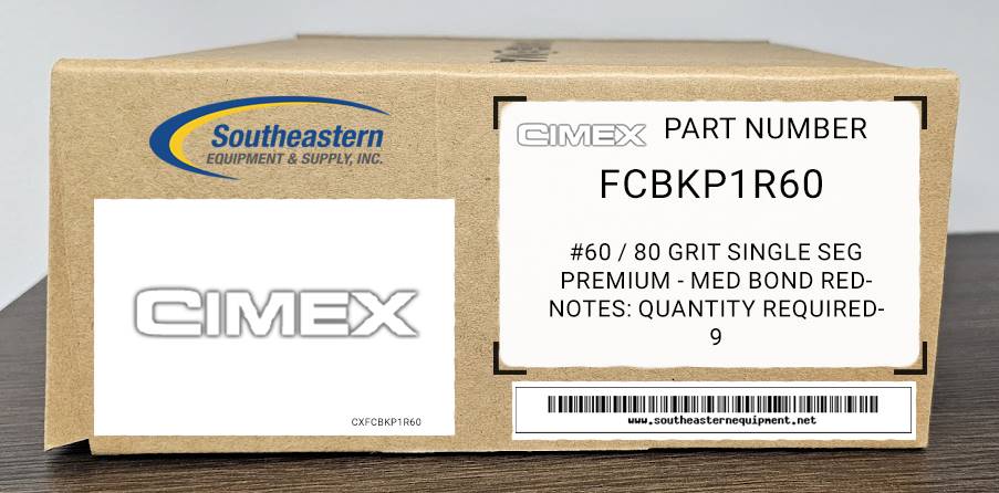 Cimex OEM Part # FCBKP1R60 #60 / 80 Grit Single Seg Premium - Med Bond Red (for DF/HD 48)