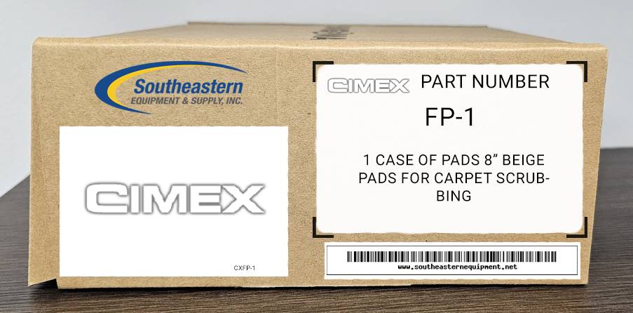 Cimex OEM Part # FP-1 1 case of pads  8" beige pads