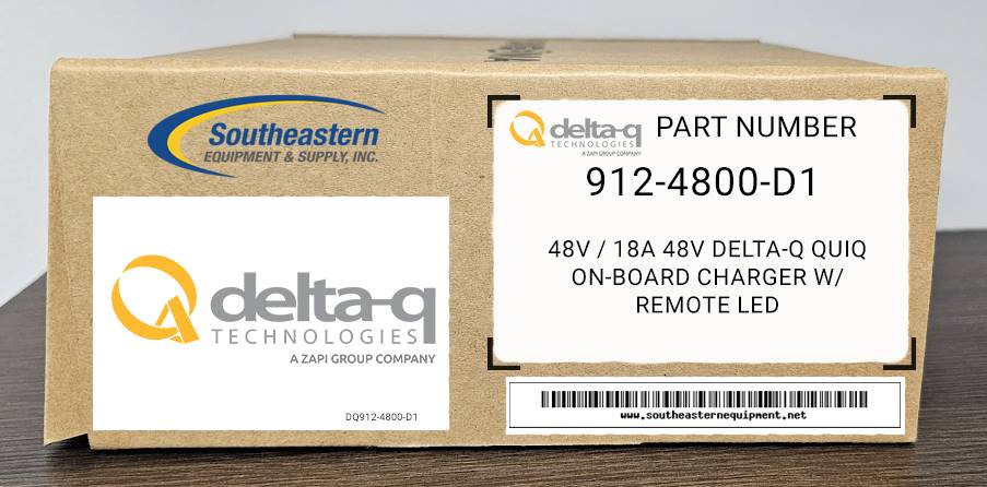 Delta-Q OEM Part # 912-4800-D1 - 48v / 18A - 48v / 18A - 48v Delta-Q QuiQ On-Board Charger w/ Remote LED