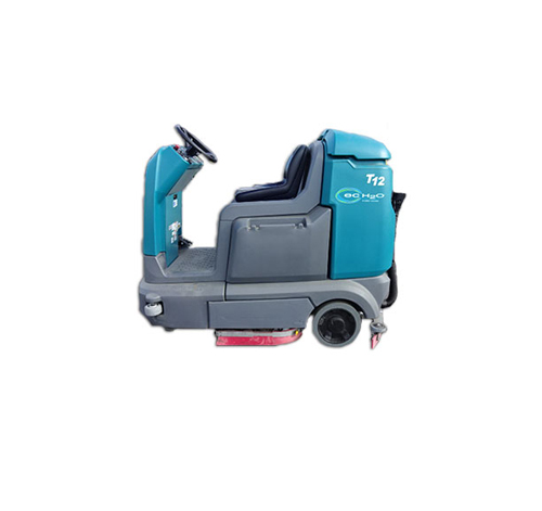 Demo Tennant T12 Cylindrical Floor Scrubber with ec-H2O Productivity Package, and safety light