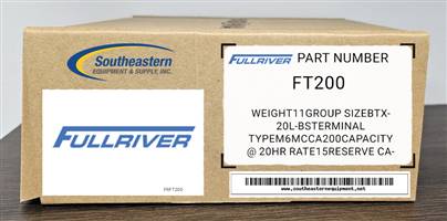 Fullriver Full Throttle High Performance SLI AGM FT200 Battery