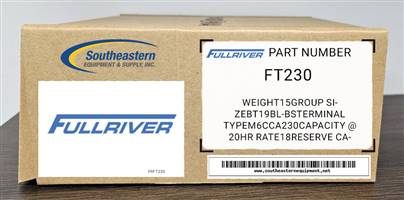 Fullriver Full Throttle High Performance SLI AGM FT230 Battery