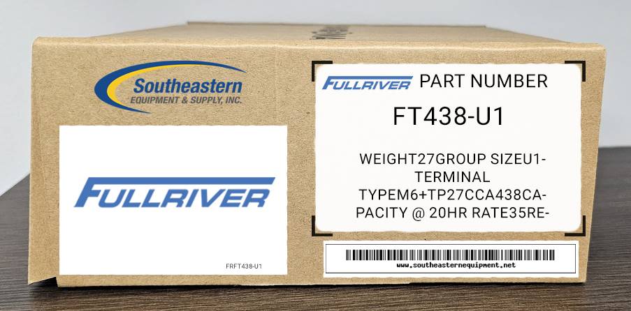 Fullriver Full Throttle High Performance SLI AGM FT438-U1 Battery