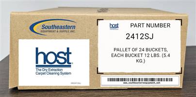 Host OEM Part # 2412SJ Pallet of 24 buckets, each bucket 12 lbs. (5.4 kg.)