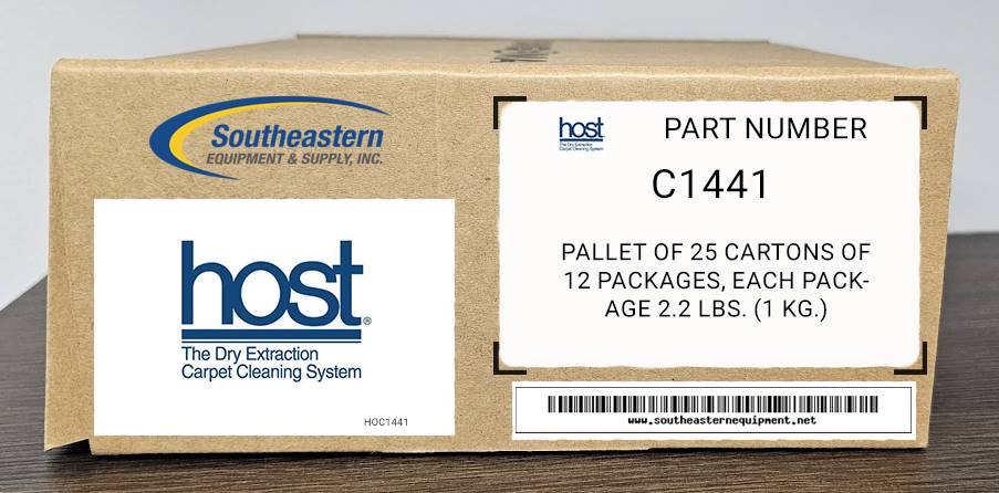 Host OEM Part # C1441 Pallet of 25 cartons of 12 packages, each package 2.2 lbs. (1 kg.)