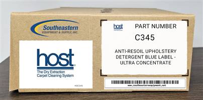 Host OEM Part # C345 Anti-Resoil Upholstery Detergent Blue Label - ULTRA Concentrate