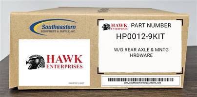 Hawk Enterprises OEM Part # HP0012-9KIT W/D Rear Axle & Mntg Hrdware