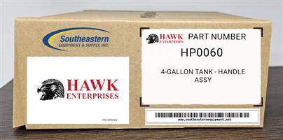 Hawk Enterprises OEM Part # HP0060 4-Gallon Tank - Handle Assy