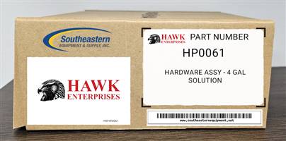 Hawk Enterprises OEM Part # HP0061 Hardware Assy - 4 Gal Solution