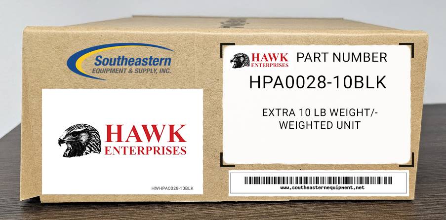 Hawk Enterprises OEM Part # HPA0028-10BLK Extra 10 Lb Weight/Weighted Unit