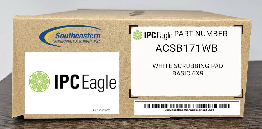 IPC Eagle OEM Part # ACSB171WB White Scrubbing Pad Basic 6X9