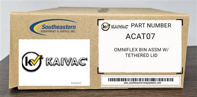 Kaivac OEM Part # ACAT07 Omniflex Bin Assm W/ Tethered Lid