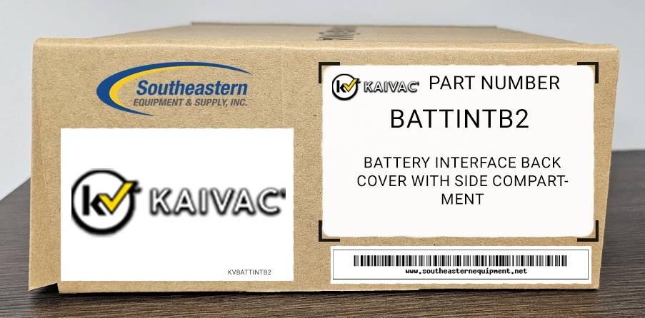 Kaivac OEM Part # BATTINTB2 Battery Interface Back Cover With Side Compartment