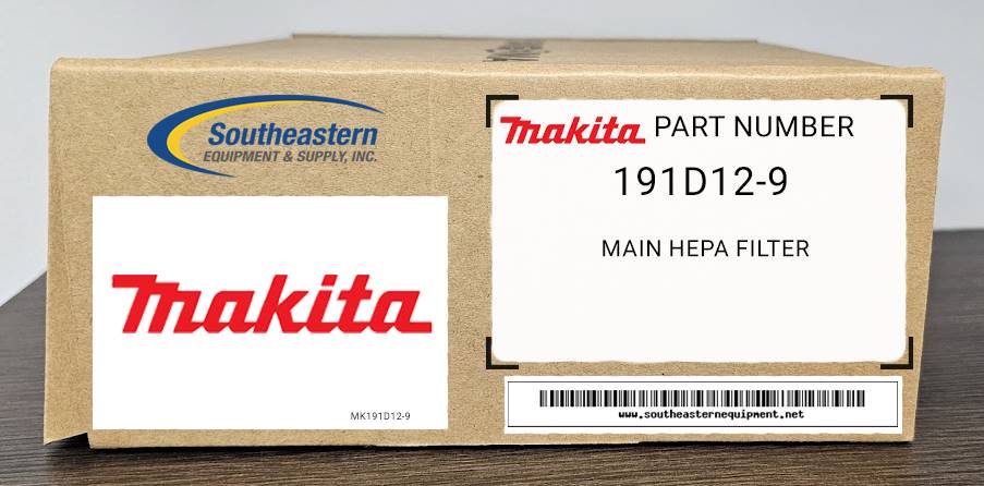 Makita Part # 191D12-9 Main HEPA Filter