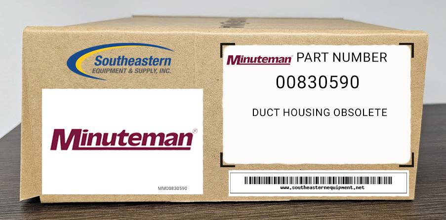 Minuteman OEM Part # 00830590 DUCT HOUSING Obsolete