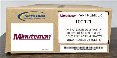 Minuteman OEM Part # 100021 HOSE-NYLO REINF 1/4 X 126" Obsolete