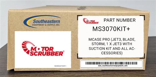 Motorscrubber OEM Part # MS3070KIT+ MCase Pro (JET3, BLADE, STORM, 1 x JET3 withsuction kit and all accessories)