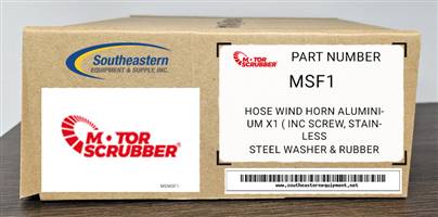 Motorscrubber OEM Part # MSF1 Hose wind Horn Aluminium X1 ( inc screw, stainless
steel washer & rubber washer )