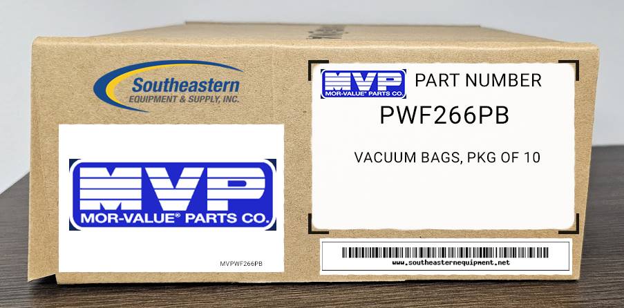 Aftermarket Vacuum Bags, Pkg Of 10 For Powr-Flite Part # 266PB