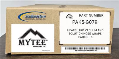 Mytee OEM Part # PAK5-G079 Heatguard Vacuum and  Solution Hose Wraps, pack of 5