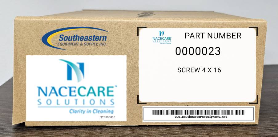 Nacecare OEM Part # 0000023 Screw 4 X 16