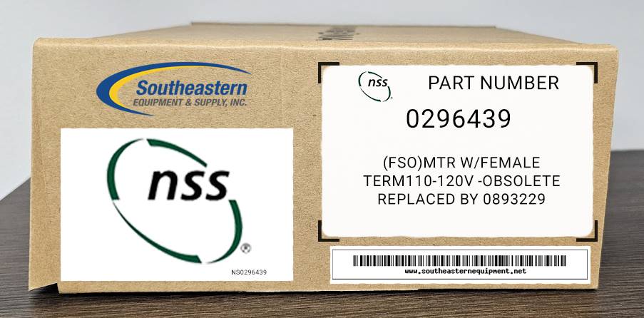 NSS OEM Part # 0296439 Mtr W/Female Term 110-120V+Box