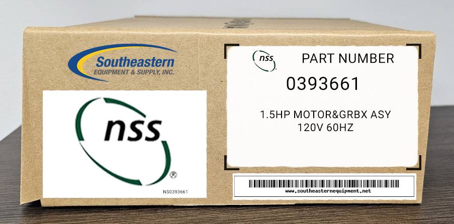 NSS OEM Part # 0393661 1.5Hp Motor&Grbx Asy 120V 60Hz