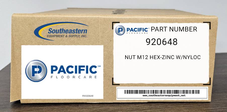 Pacific OEM Part # 920648 Nut M12 Hex-Zinc W/Nyloc