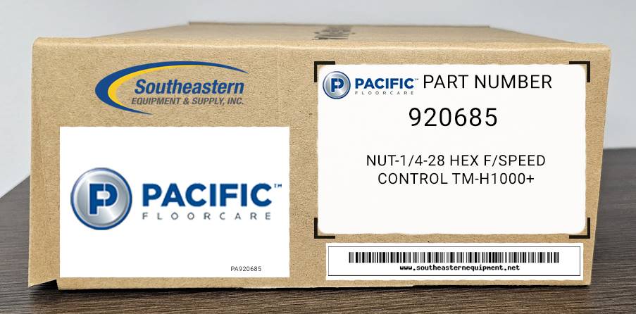 Pacific OEM Part # 920685 Nut-1/4-28 Hex F/Speed Control Tm-H1000+