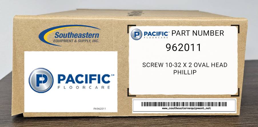 Pacific OEM Part # 962011 Screw 10-32 X 2 Oval Head Phillip