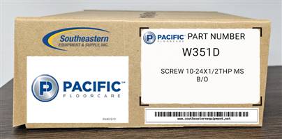 Pacific OEM Part # W351D Screw 10-24X1/2Thp Ms B/O