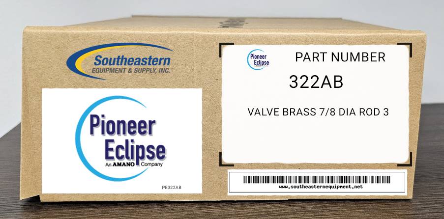 Pioneer Eclipse OEM Part # 322AB Valve Brass 7/8 Dia Rod 3