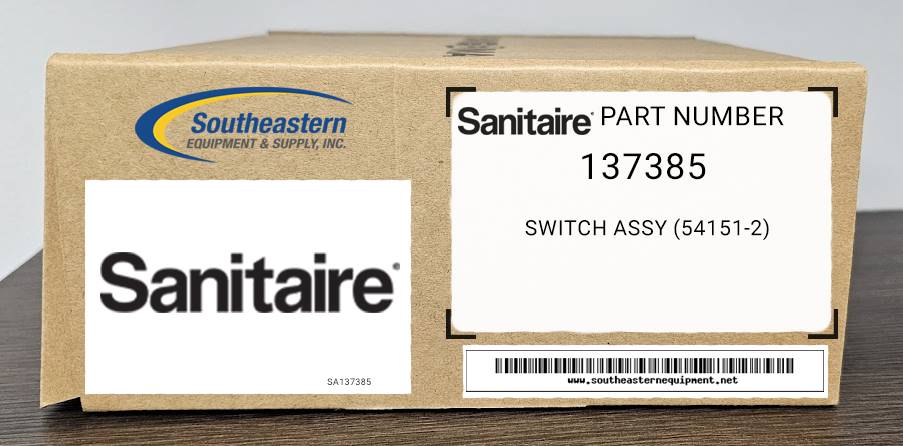 Sanitaire OEM # 137385 Switch Assy (54151-2)